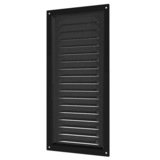 Mriežka vetracia kovová 250x250mm so sieťkou čierna
