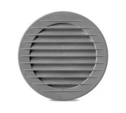 Mriežka vetracia s golierom d60 mm a sieťkou, 4 kusy ,sivá