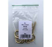 Oko s vrútom 30x14mm mosadz 10ks/bal. (ilust.obr.)