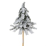 Ozdoba zapichovacia stromček zasnežený 25cm