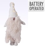 Postavička trpaslík LED 66cm polyester biela
