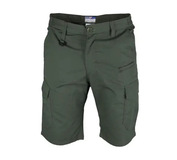 Pracovné šortky, krátke pracovné nohavice, DEDRA BH31AST-M, rip-stop + spandex, veľ. M, hmotnosť 220 g/m², tmavozelené