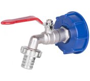 Sada ventil 1` + plastová redukcia 60mm + výpust 3/4` na IBC nádrž