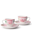Šálky porcelánové s podšálkami romantic rose 2ks