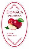 Samolepka na fľašu Jablkovica domáca ovál biela 16ks/bal