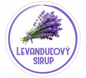 Samolepka na fľašu LEVANDUĽOVÝ SIRUP domáci 12 ks etikiet