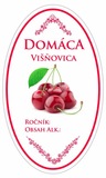 Samolepka na fľašu VIŠŇOVICA domáca 16ks etikiet