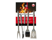 Set náradia na grilovanie BBQ nerezový 4ks