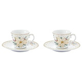 Set šálok s podšálkou White ELegance 80ml 2ks R1107WHEL