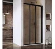 Sprchové dvere posuvné trojdielne ASDP3 120 198, satin+transparent