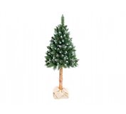 Stromček vianočný Borovica so šiškami strieborné konce + stojan 160cm