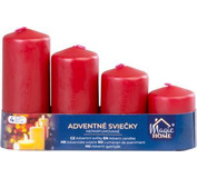 Sviečka MagicHome adventná bordová 48mm 60/80/100/120 mm 4ks