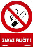 Tabuľka plastová - Zákaz fajčiť! 210x297mm