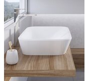Umývadlo Ceramic R 60, bez otvoru pre batériu, bez prepadu, biela