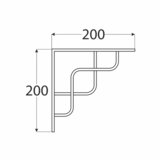 Velano Konzola Square 200x200mm matná strieborná