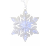 Vločka biela svietiaca snehová 36cm 30 LED