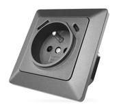 Zásuvka s USB A+C 3A fast charge antracit