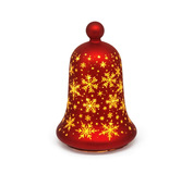 Zvonček červený LED vianočný 17cm