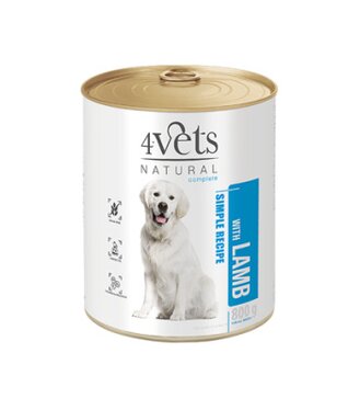 4Vets natural simple recipe s jahňacím mäsom 800g