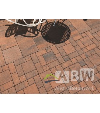 ABW Zámková dlažba VARIO XL, odtieň hnedo-antracitová 6cm