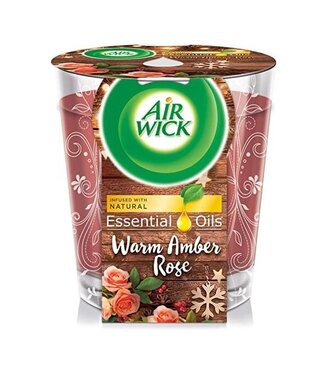 Air Wick Essential Oils Vonná sviečka Jantárová ruža 105g