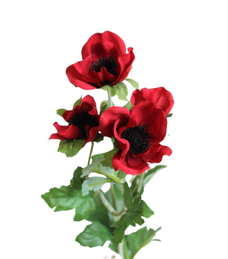 Anemone červené umelé 62cm