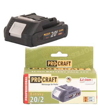 Batéria akumulátorová Procraft 20V Li-ion 2000mAh 20/2A