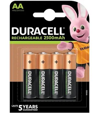 Batéria nabíjacia NiMH Duracell 2500mAh LR6/AA 4ks/bal