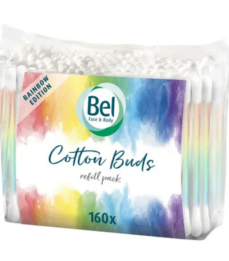 Bel rainbow vatové tyčinky 160ks