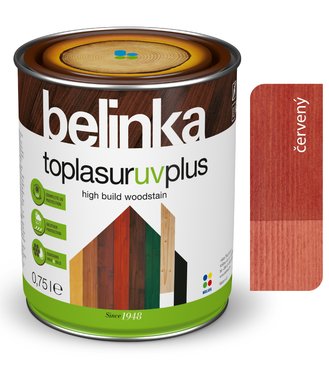 Belinka Toplasur UV Plus, červená 18 - Hrubovrstvá lazúra 5l