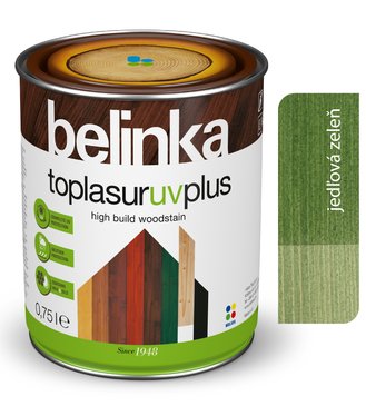 Belinka Toplasur UV Plus, jedlová zeleň 19 - Hrubovrstvá lazúra 0,75l