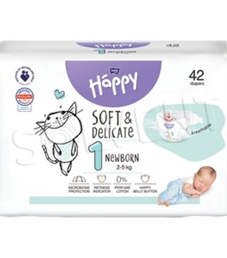 Bella baby Happy Detské plienky 1 Newborn 2-5kg 42ks