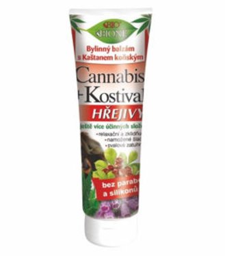 Bione Cosmetics Cannabis Bylinný hrejivý balzam s kostihojom 200ml