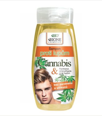 Bione Cosmetics Cannabis Šampón na vlasy Proti lupinám pre mužov 260ml