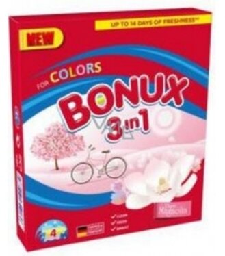 Bonux Prášok na pranie 3v1 Color Pure Magnólia 4 prania 300g