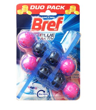 Bref WC Závesné guličky Blue Aktiv Fresh Flowers 2x50g
