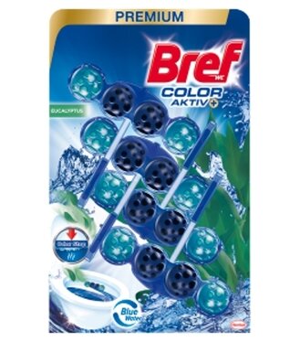 Bref WC Závesné guličky Premium Color aktiv Eucalyptus 4ks