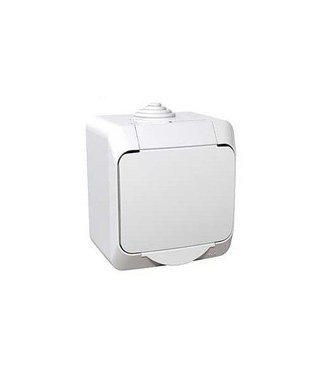 CEDAR IP44 zásuvka 1-zásuvka WDE000540 biela