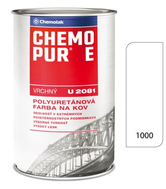Chemopur E U2081 1000 biela - Vrchná polyuretánová farba na kov, betón, drevo 4l