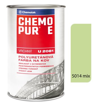 Chemopur E U2081 5014 svetlozelená 0,8kg - vrchná polyuretánová farba na kov, betón, drevo