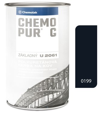 Chemopur G U2061 0199 čierna - Základná polyuretánová dvojzložková farba 0,8l