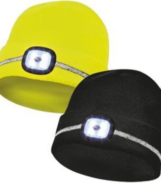 Čiapka s LED svetlom čierna