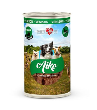 COBBYS PET AIKO Adult 1240g konzerva so zverinou pre dospelé psy