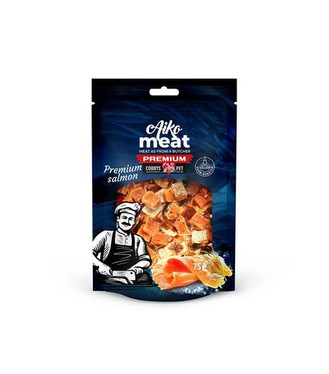 COBBYS PET AIKO MEAT PREMIUM Salmon cubes 75g kocky lososa
