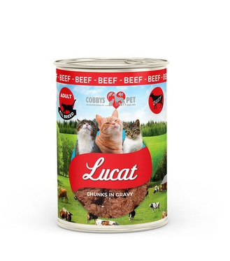 COBBYS PET LUCAT Adult 415g hovädzia konzerva pre dospelé mačky