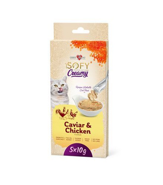 COBBYS PET SOFY Creamy Caviar & Chicken 5x10g mäsový krém kura s kaviarom pre mačky