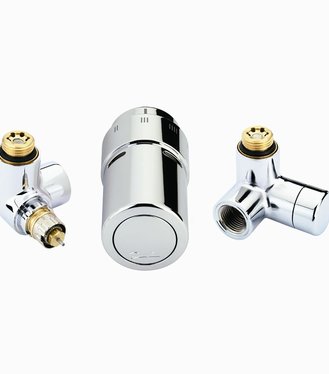 DANFOSS Sada ventilov RA-URX, montáž vľavo, chróm