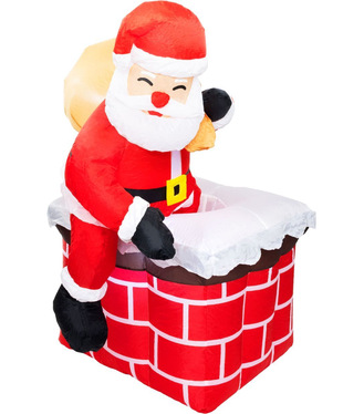 Dekorácia MagicHome Vianoce, Santa, 3xLED studená biela, IP44, 1,2m