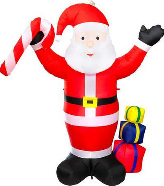 Dekorácia MagicHome Vianoce, Santa, 9xLED, IP44, 70x148x185cm