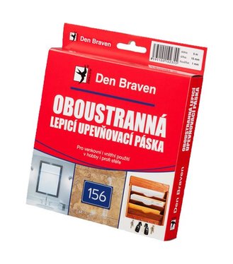 Den Braven, Obojstranná lepiaca upevňovacia páska v krabičke 15mmx1mmx5m